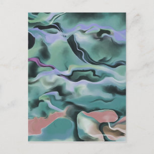 Cartão Postal Ondas Em Harmonia Acrílica Abstrato
