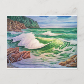 Cartão Postal ondas emerald