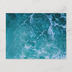 Cartão Postal Ondas Profundas do Oceano Azul