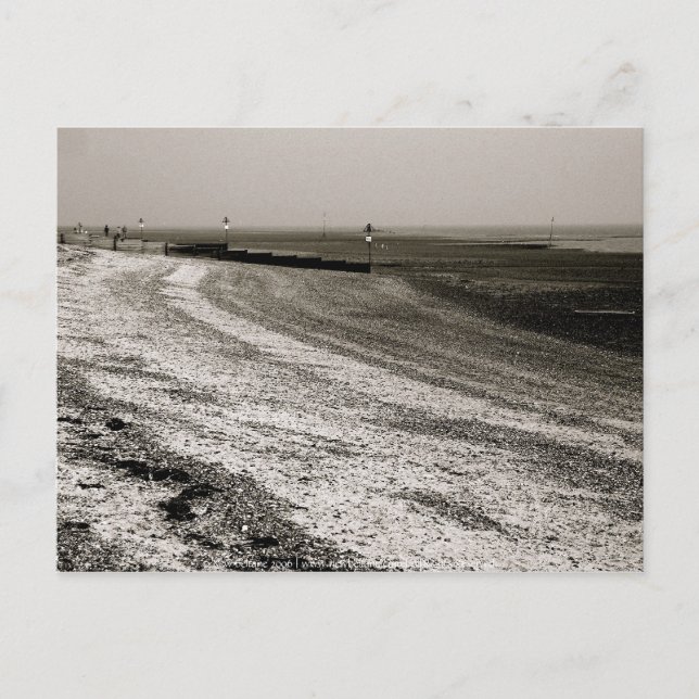 Cartão Postal Ondas que caem na costa, Ilha Mersea (Frente)