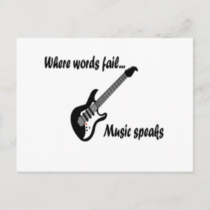 Cartão Postal Onde as palavras falham, a música fala