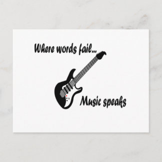 Cartão Postal Onde as palavras falham, a música fala