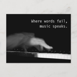 Cartão Postal Onde as palavras falham, a música fala. Fotografia
