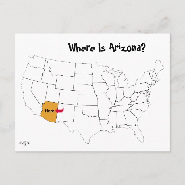 Cartão Postal Onde Está A Arizona? (Frente)