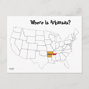 Cartão Postal Onde Está Arkansas?