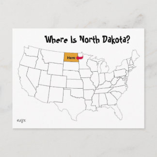 Cartão Postal Onde Está Dakota do Norte?