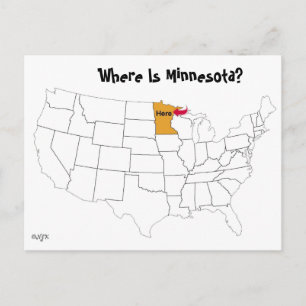 Cartão Postal Onde Está Minnesota?