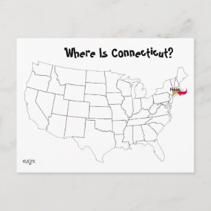 Cartão Postal Onde Está O Connecticut?