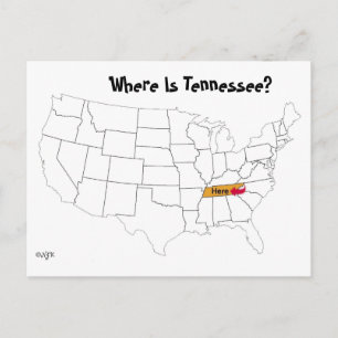 Cartão Postal Onde Está O Tennessee?