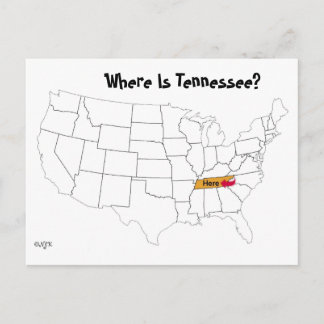 Cartão Postal Onde Está O Tennessee?