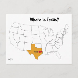 Cartão Postal Onde fica o Texas?