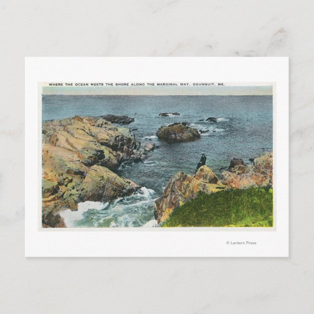 Cartão Postal Onde o oceano encontra a costa (Frente)