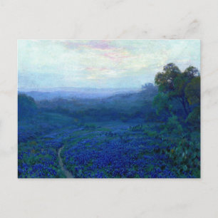 Cartão Postal Onderdonk - Caminho através de um Campo de Bluebon