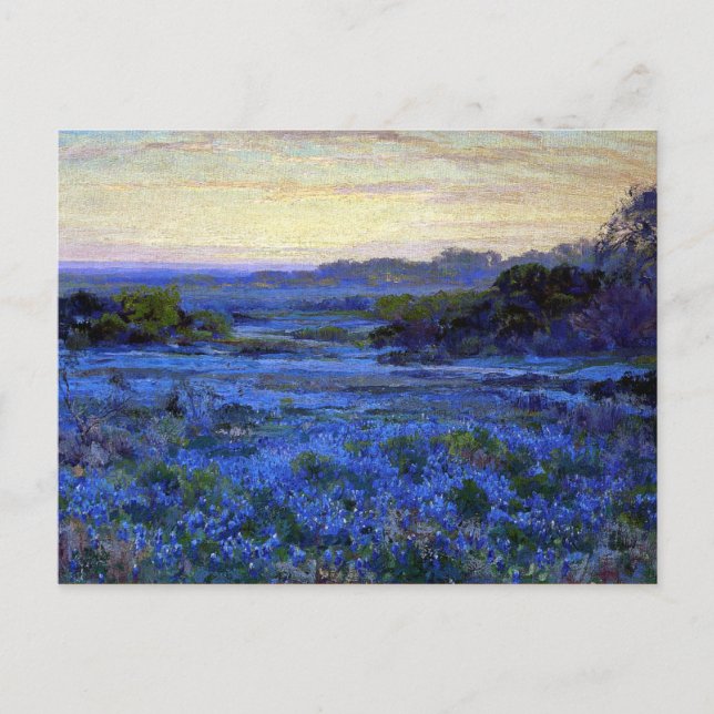 Cartão Postal Onderdonk - Cena de Bluebonnet com uma garota (Frente)