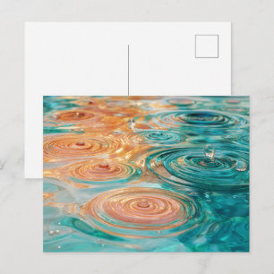 Cartão Postal Ondulações de Tranquilidade Harmonia Abstrata da Á