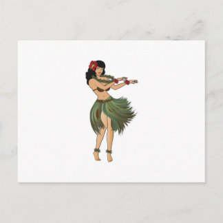 Cartão Postal One Hula Girl Dancing