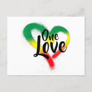Cartão Postal One Love One Heart Reggae Vibes
