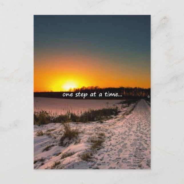 Cartão Postal One Step at a Time (Frente)