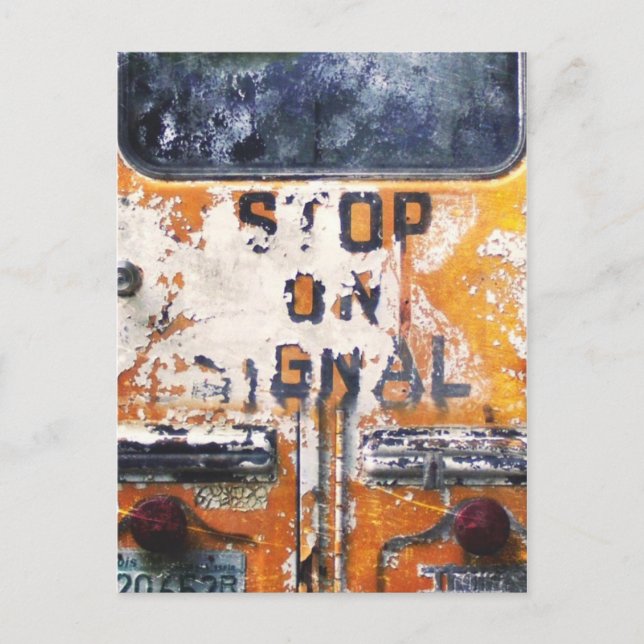 Cartão Postal Ônibus escolar de Vintage (Frente)