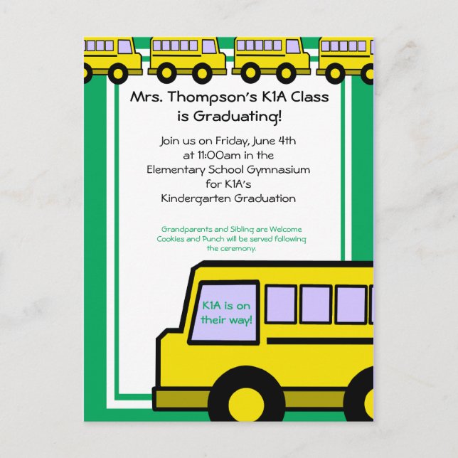 Cartão Postal Ônibus escolar/ foto (Frente)