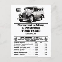 Ônibus Innsmouth Schedule Joe Sargent