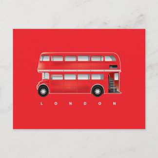 Cartão Postal Ônibus vermelho de Londres - dois andares