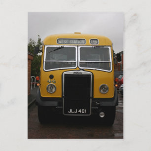 Cartão Postal Ônibus Vintage na estação Bishops Lydeard, Somerse