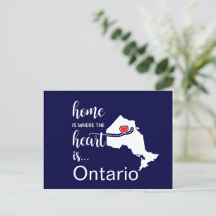 Cartão Postal Ontario Home é onde está o coração