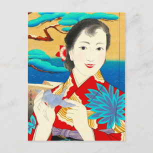 Cartão Postal Onuma Chiyuki Japonesas Mês a Mês Novo