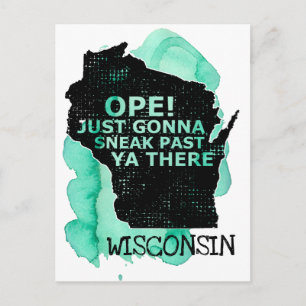 Cartão Postal Ope Sneak Passou Por Ya Lá, O Mapa Do Wisconsin Ci