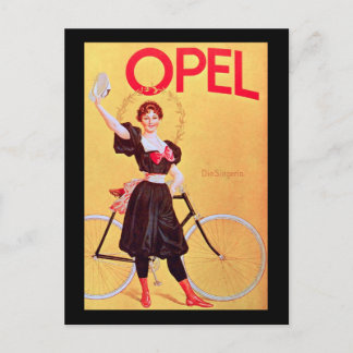 Cartão Postal Opel - Bicicleta de Poster (1900)