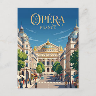 Cartão Postal Ópera França