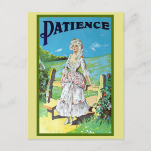 Cartão Postal Ópera musical antiga vencedora Paciência