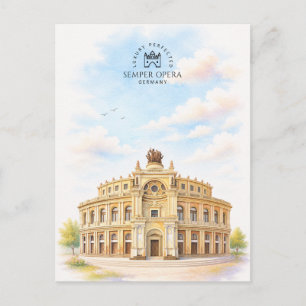 Cartão Postal Ópera Semper Alemanha   Marco Iconico Famoso