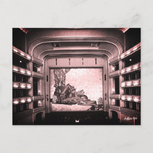 Cartão Postal Ópera Staatsoper de Viena Áustria vintage interior