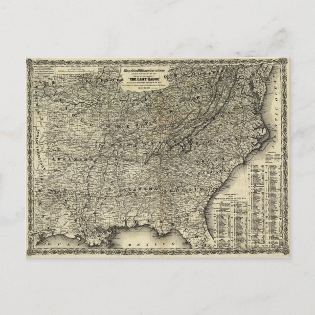 Cartão Postal Operações Militares Da Guerra Civil Mapeiam A Caus (Frente)