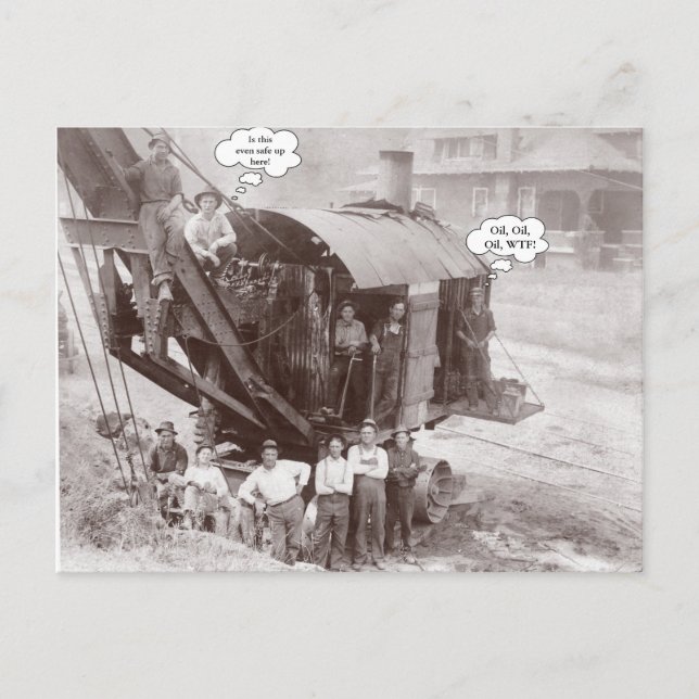 Cartão Postal Operador de Crane de Equipamento de Construção Pre (Frente)