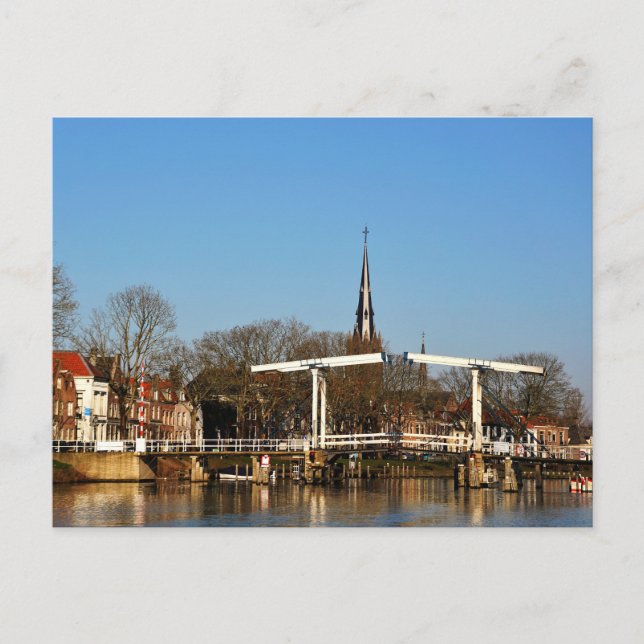 Cartão Postal Ophaalbrug in Nederland. (Frente)