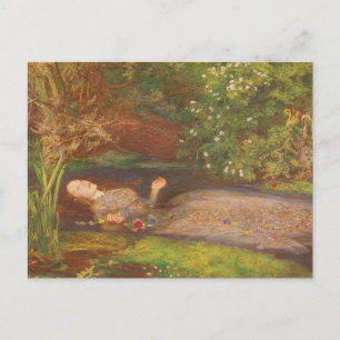 Cartão Postal Ophelia de Millais, Vintage Victorian Fine Art