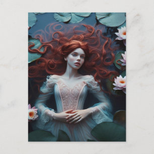 Cartão Postal Ophelia em Lily Pond