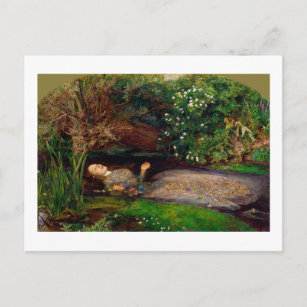 Cartão Postal Ophelia, John Everett Millais, 1851-1852