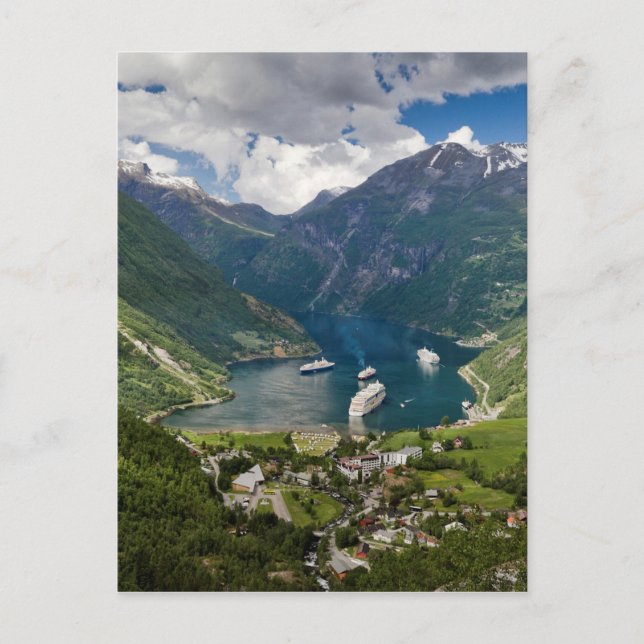 Cartão Postal Opinião de Noruega a Geiranger de Flydalsjuvet (Frente)