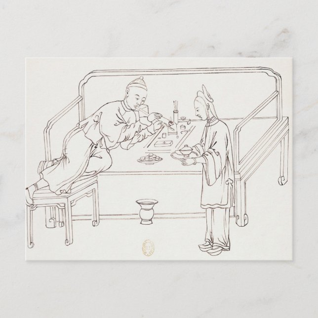 Cartão Postal Ópio Fumante (Frente)