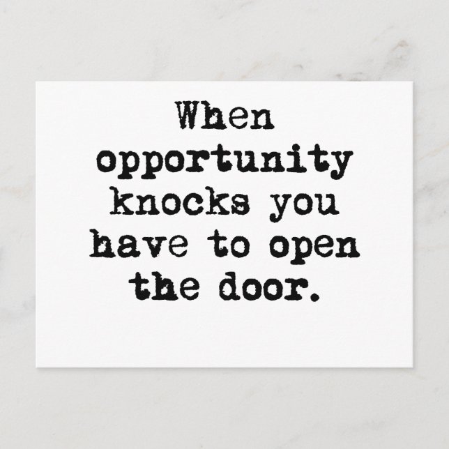 Cartão Postal Oportunidade (Frente)