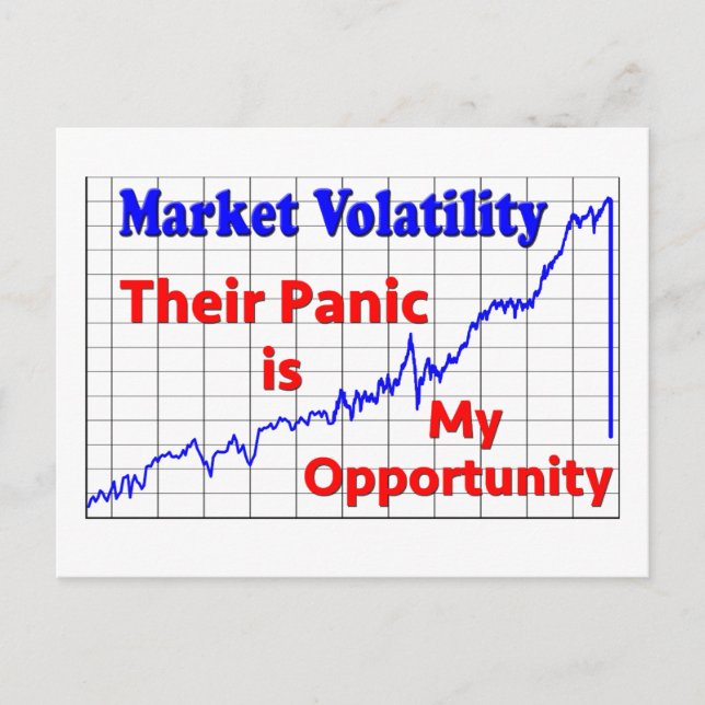 Cartão Postal Oportunidade de Pânico Comercial no Mercado de Açõ (Frente)