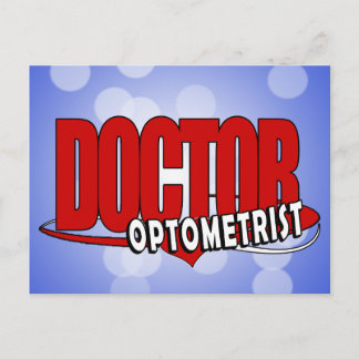 CARTÃO POSTAL OPTOMETRISTA DOUTOR DE LOGOTIPO VERMELHO GRANDE