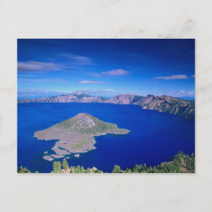 Cartão Postal OR, Crater Lake NP, Wizard Island and Crater