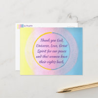 Oração de agradecimento pela paz e pelos direitos 