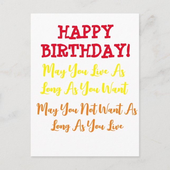 Cartão Postal Oração de Aniversário (Frente)