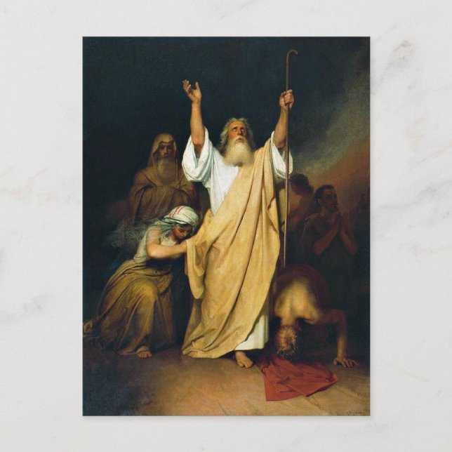 Cartão Postal Oração de Moisés após o Mar Vermelho (Frente)